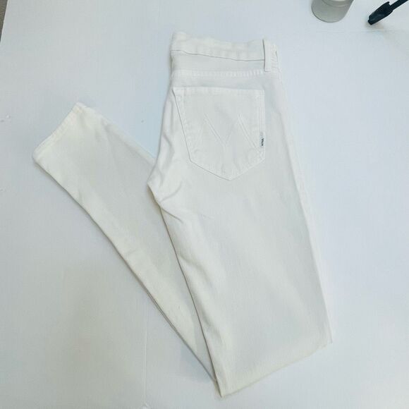 Mother The Looker Sleeping Beauty White Skinny Jeans Size 26 - Picture 6 of 13